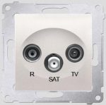 Kontakt-Simon SIMON54 RTV / SAT antenA lizdas kremas leidimas - DASP.01 / 41