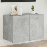 TV staliukas Sieninė TV spintelė su LED lemputėmis, betono pilka, 60x35x41cm