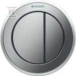 Geberit Typ10 nuotolinis vandens nuleidimo mygtukas. chromas/matinis chromas/chromas