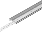 LED juostos profilio dangtelis F CLICK, skaidrus, 3m