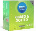 EXS Ribbed & Dotted Latex 56mm Textured Protection 48-Pack