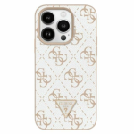Guess New 4G Triangle Apple iPhone 16 Pro - dėklas telefonui baltos spalvos