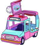 Adopt Me &ndash; Svarbi transporto priemonė &ndash; Ledų sunkvežimis (243-0147)
