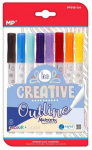 Spalvotų žymeklių rinkinys BE CREATIVE, MP, 8 metalizuotos + sidabro sp.