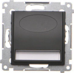 Kontakt-Simon Simon 54 LED &scaron;viestuvas 230V AC 1,1 W &scaron;ilta balta 3100 K matinė juoda DOS.01/49