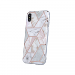 Fusion Accessories Fusion Geometric Marble Case silikoninis dėklas Apple iPhone 12 Pro Max rožinis