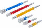 Bgs Technic Adapterių rinkinys | spalvoti | 6.3 mm (1/4") | 6.3 mm (1/4") / 10 mm (3/8") / 12,5 mm (1/2") | 75 - 150 mm | 6 vnt. (74424)