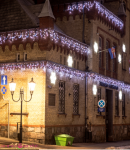 Polamp LED varveklių girlianda (5m) JUODU LAIDU, &scaron;altai baltos spalvos