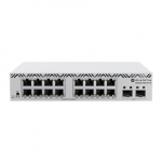&Scaron;akotuvas MikroTik Cloud Smart Switch su SwitchOS darbalaukio dėklu | CSS318-16G-2S+IN