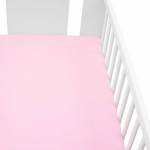 Džersio lovelės paklodė New Baby 120x60 rožinė