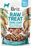 &Scaron;unų Skanėstas - BRIT Raw Treat Skin & Coat žuvis ir vi&scaron;tiena 40 g