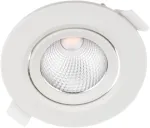 6,5W LED įleidžiamas pakreipiamas &scaron;viestuvas PT 08, matinės baltos sp., 4000K