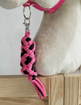 Super Hobby Horse Pavadėlis hobi arkliukui, juodas ir tamsiai rožinis