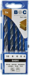 Grąžtas Grąžtų medžiui rinkinys Bohrcraft H 50 &Oslash; 4/5 /6 /8 -/10 (5 vnt.)