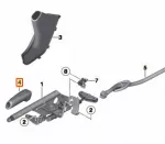 BMW F20 F21 F30 rankinio stabdžio rankena juoda, originali 34406860906