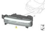 BMW Priekinis Riedlentės &Scaron;viesos Lempa LED Kairė F40 F45 F46 G07 Originalus 63177471081