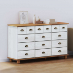Komoda ASKIM Balta 79 x 40 x 133,5 cm Kietos pu&scaron;ies mediena