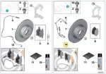 Originalus BMW Hybrid 5 F10 F18 stabdžių trinkelių rinkinys su stabdžių trinkelių jutikliu 34212449289