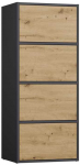 Top E Shop ALMA CHEST OF DRAWERS, ANTHRACITE/ARTISAN OAK