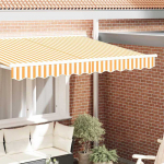 Markizės apdailė Geltona ir balta 580 x 20 cm Drobė