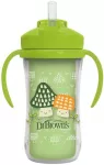 DR. BROWN'S gertuvė nuo 12 mėn. dvigubomis sienelėmis su &scaron;iaudeliu 300ml, žalia