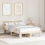 Lova Lovos rėmas Natūrali 135 x 190 cm Kietos pu&scaron;ies mediena