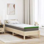 Čiužinys Čiužinio papildymas Balta ir žalia 70 x 200 cm Žakardo audinys