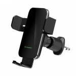 Wozinsky WEDZ-3Y8S clamp automobilinis telefono laikiklis su 15W inductive charger for phone on the air vent - juodos spalvos
