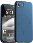 Dėklas Case Mercury Semi-Silicone MagSafe Apple iPhone 16E mėlynos spalvos