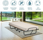 Bonideco Select Sulankstoma lova 190x80x39cm., smėlio/juodos spalvos