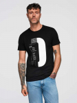 men's printed cotton t-shirt - juodas v3 om-tspt-0166