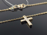 Best Diamonds Auksinė grandinėlė su Kryžiuku ir briliantais
