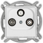 Karlik Elektrotechnik IGSN ICON Abonentinis lizdo mechanizmas 2 i&scaron;ėjimai SAT + TV baltas IGSN