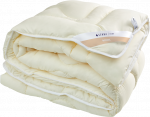 Natūralios avių vilnos antklodė, 155x200 cm, ekru spalva, i&scaron;tisus metus arba žiemai, polimedvilnės užvalkalas, 1400 g svoris, reumatiniam komfortui, &scaron;ilta patalynė