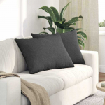 Sofa Pagalvės 2 pcs Tamsiai pilka 70 x 50 cm Kordūrinis audinys