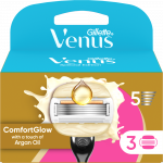 Gillette Venus ComfortGlow Argan Oil 3 Keičiamos Skustuvo Galvutės