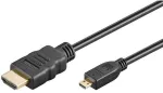 Goobay 74432, 1 m, HDMI Type A (Standard), HDMI Type D (Micro), 3D, 48 Gbit/s, juoda