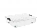 Daiktadėžė su ratukais Plast Team, 49 l, skaidri sp., 70.4 x 56 x 18.2 cm