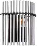Sieninis &scaron;viestuvas GLOBO GORLEY, 1 x E27, 60W, metalas/stiklas, juodos sp., 25x26x12,5cm