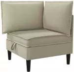 Sofa Svetainės baldų komplektas 3 vnt. Smėlio Audinys