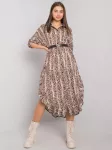 Suknelė-TW-SK-BI-32556-1,62P-juoda-smėlio spalvos