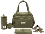 Doomoo - Diaper Bag with 8 Accessories - Khaki Corduroy