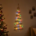 Kabančios Kalėdų eglutės su žaisliukais 90 cm 30 LED