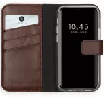 Selencia natūralios odos atverčiamas dėklas, skirtas iPhone 12 Mini &ndash; rudas