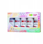 Akriliniai dažai Happy Color, 5 spalvų rinkinys, 300 ml