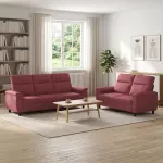 Sofa Sofos komplektas 2 vnt. Vyno raudona Audinys