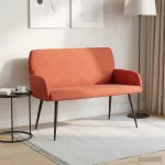 Dvivietė sofa su metalinėmis kojelėmis 2 vietos