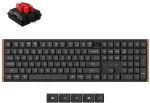 Klaviatūra Keychron K5 Ultra SE 100 % 8K belaidė medinė juoda Keychron Žemo profilio pieno POM raudona