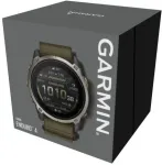 I&scaron;manusis laikrodis Viedpulksteni Garmin Enduro 4 with dark olive ComfortFit fabric band