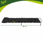 Dygsniuota sodo gulto pagalvėlė 180x50x9 cm, juoda, stora